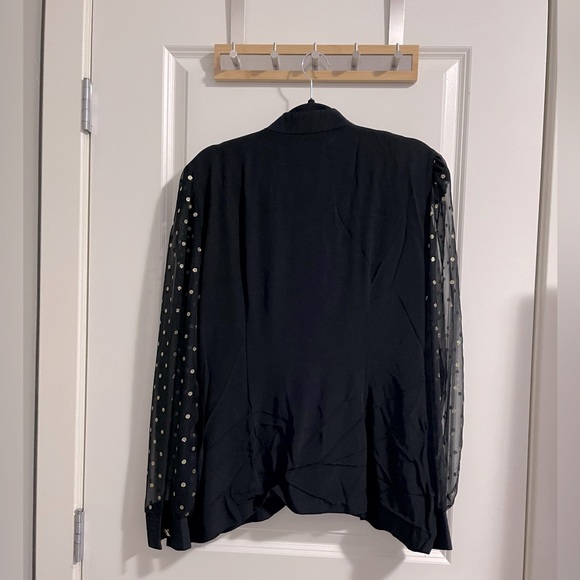 Black Chiffon Blazer - Picture 2 of 6